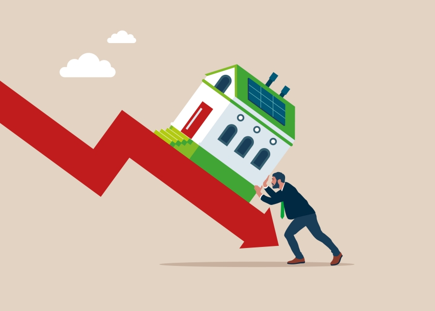 Baisse des prix immobiliers et revente contrainte